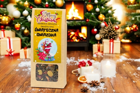 Herbata Zielona ŚWIĄTECZNA GWIAZDKA (KT) (50g) Mikołajki Idealna Na Prezent